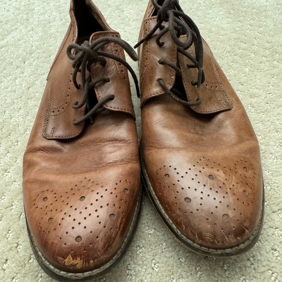 BOSTONIAN Men’s Brown Crown Windsor Oxford Leather Dress Wing Tip Shoes-Size 8.5 - Picture 2 of 9